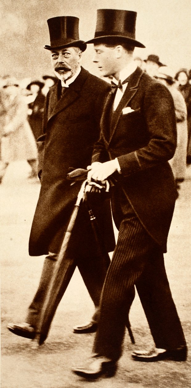 Vader en zoon - koning George en prins Edward, eind jaren 1920 door English Photographer