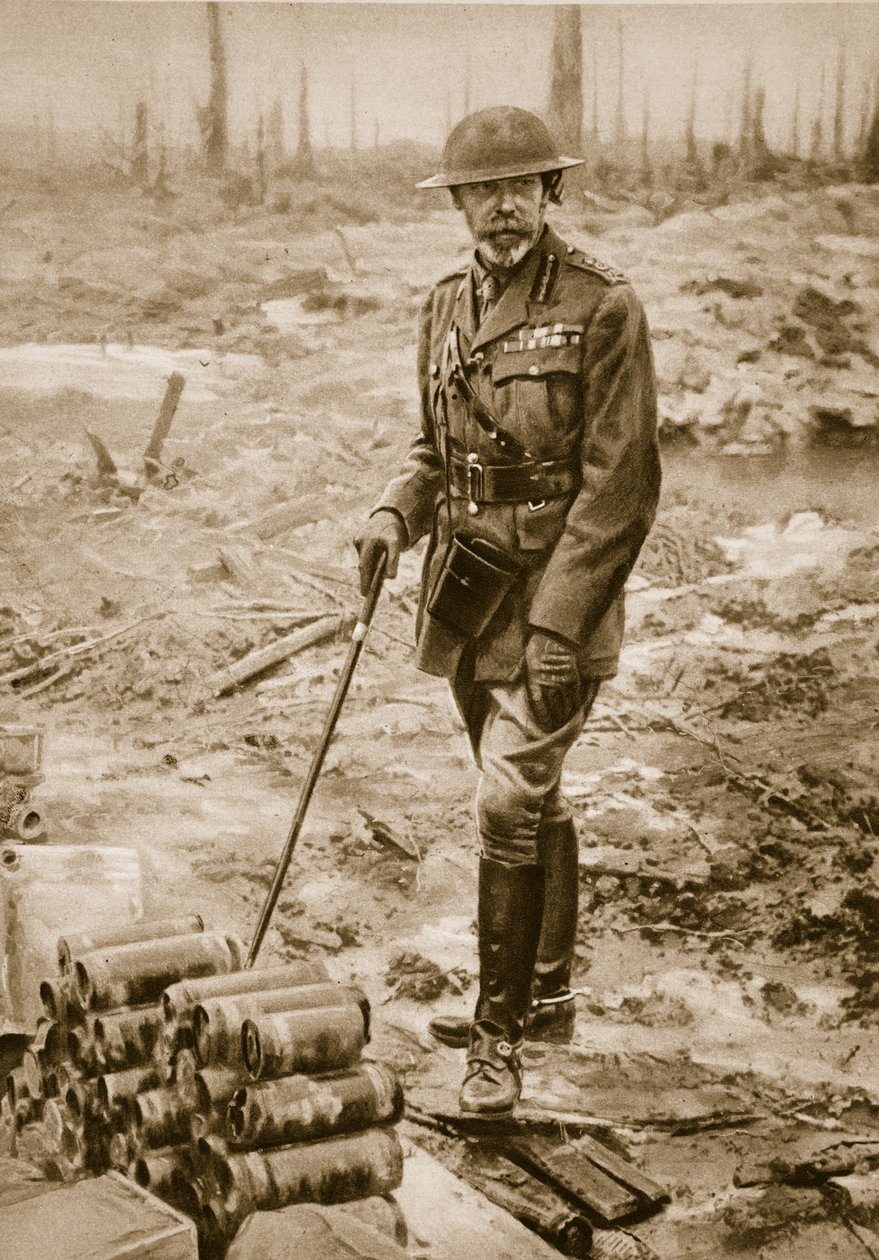 Koning George V in Vlaanderen, 1914-19 door English Photographer