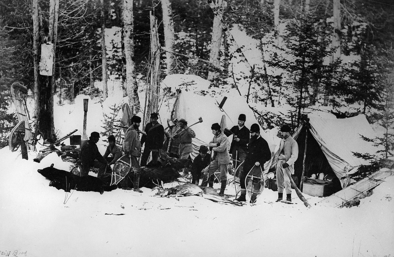 Prins Arthurs elandenjacht expeditie in Canada, ca. 1870 door English Photographer