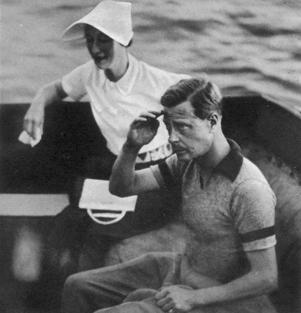 Prins Edward en Wallis Warfield Simpson tijdens een koninklijke cruise, 1936 door English Photographer