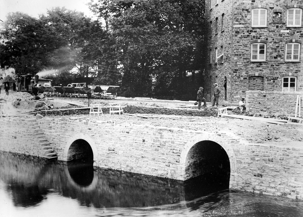 De Bouw van de Lynton en Barnstaple Railway, ca.1897 door English Photographer