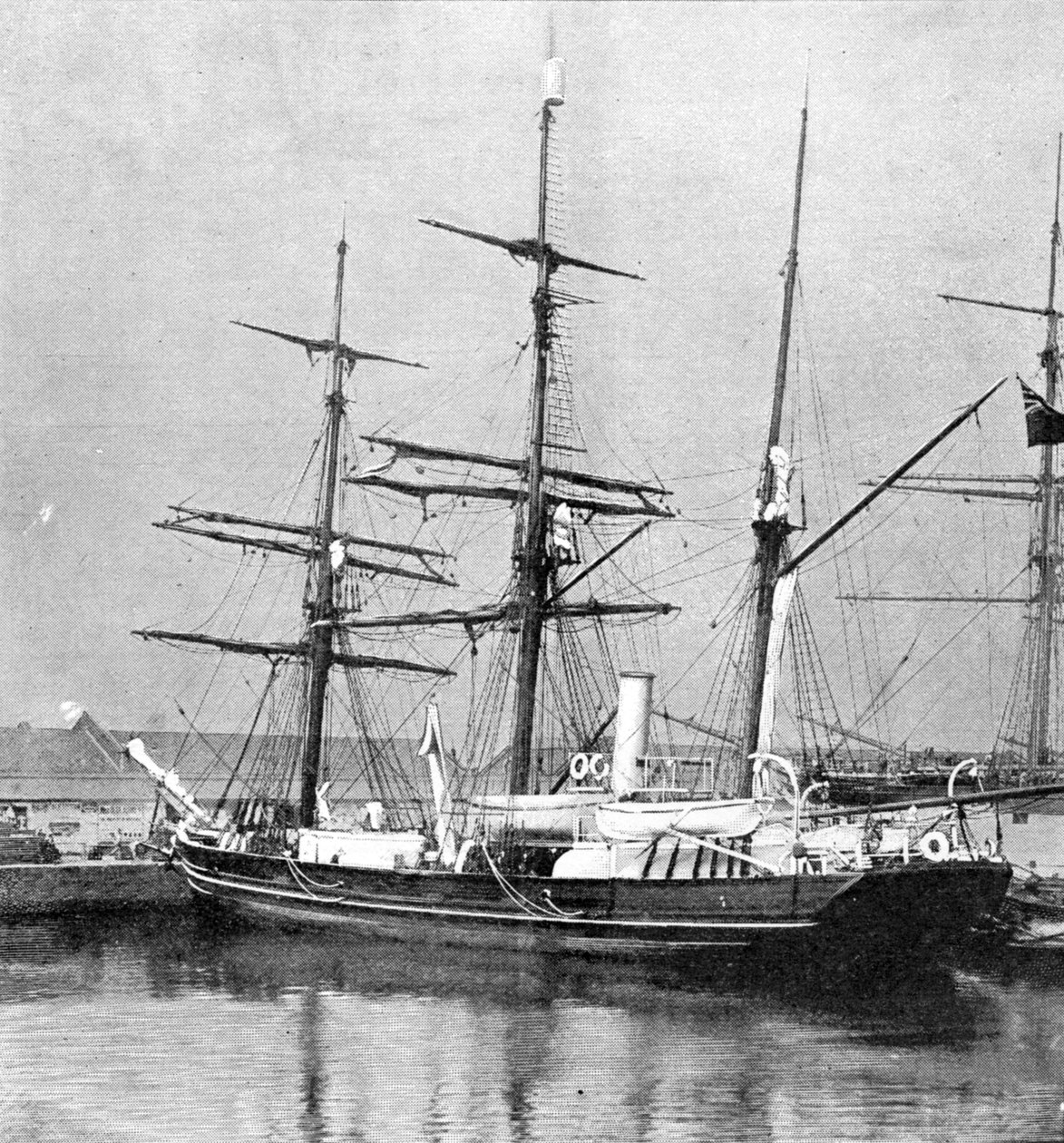 Het reddingsschip van de Nationale Antarctische Expeditie, illustratie uit The Graphic, 19 juli 1902 door English Photographer