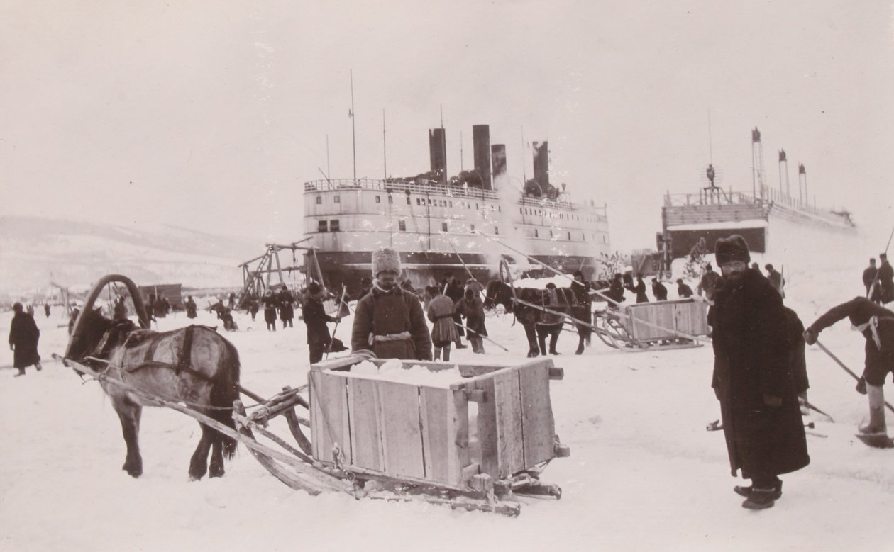 De ijsbrekende treinveerboot SS Baikal, Baikalmeer door English Photographer