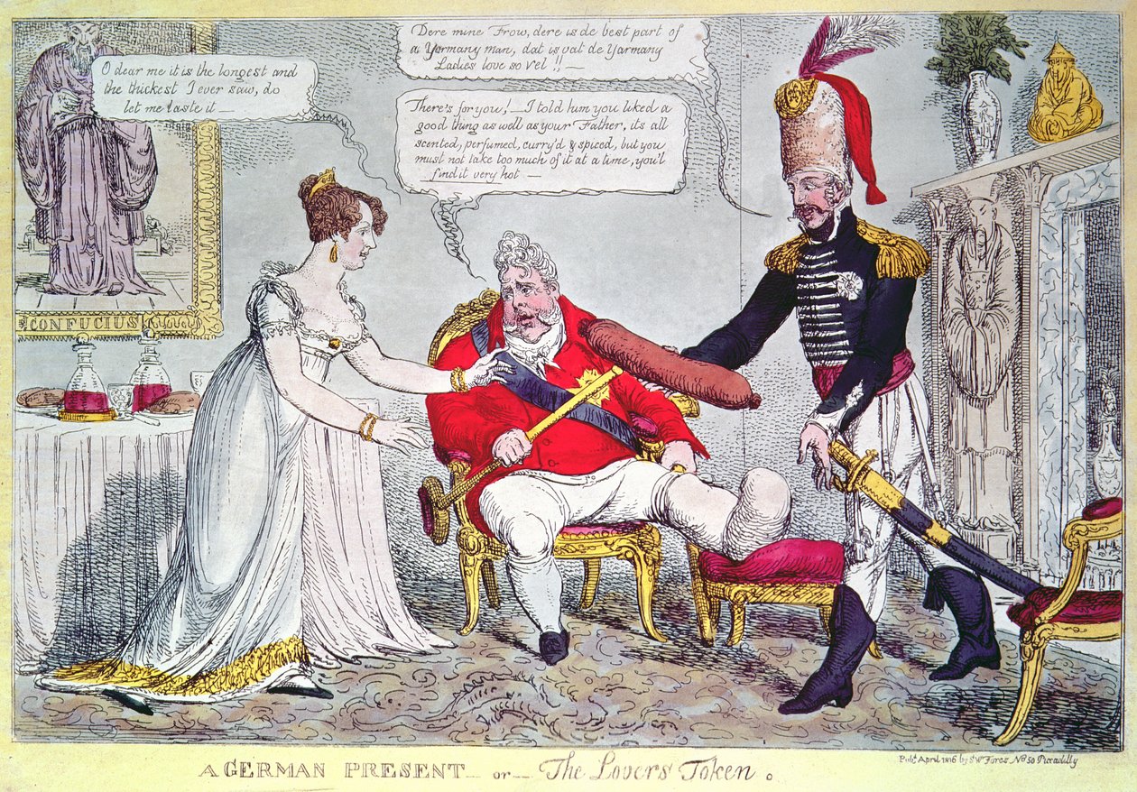 Een Duits Geschenk of het Liefdesgeschenk, 1816 door English School