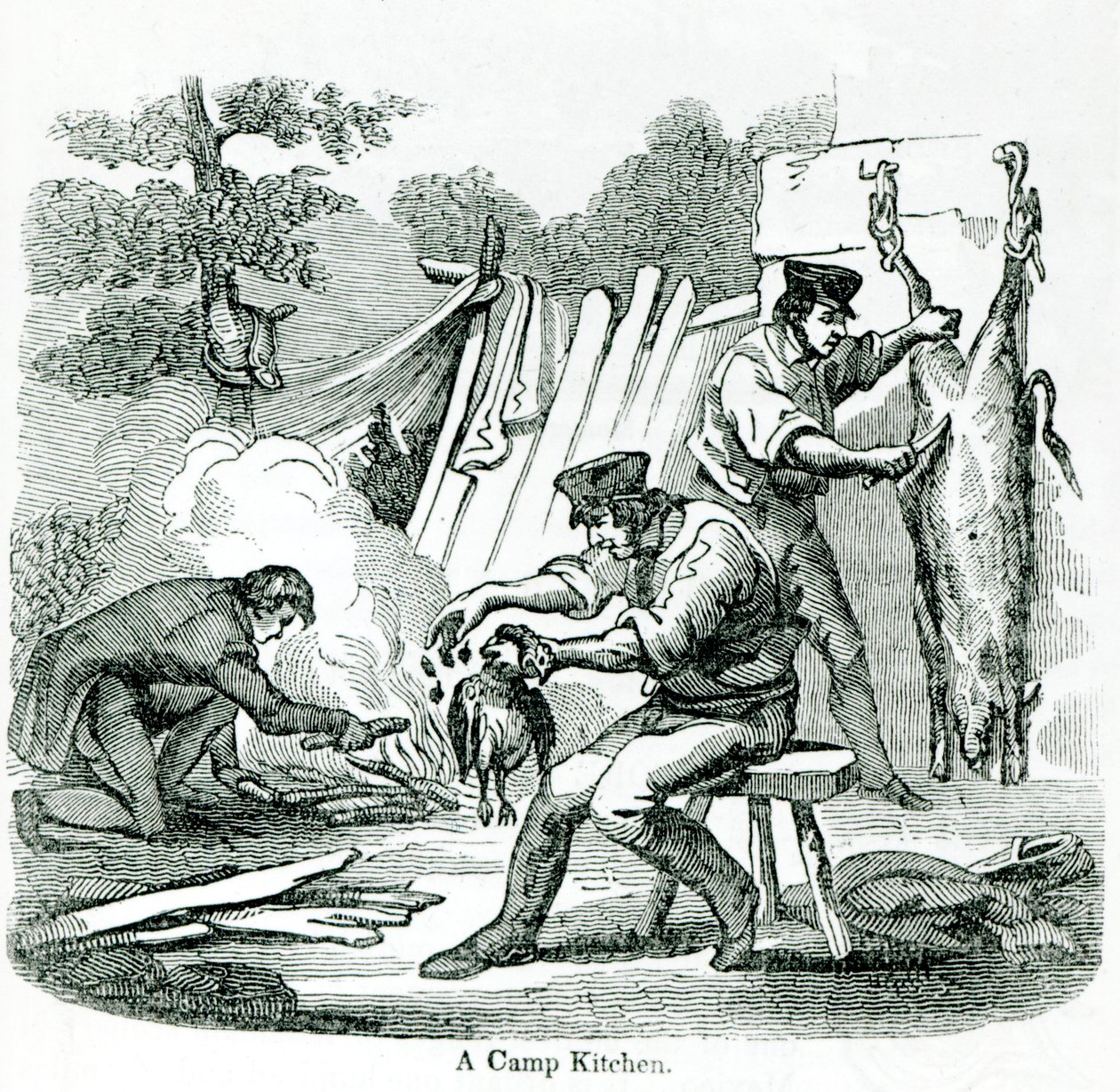 Een Kampkeuken, 1856 door English School