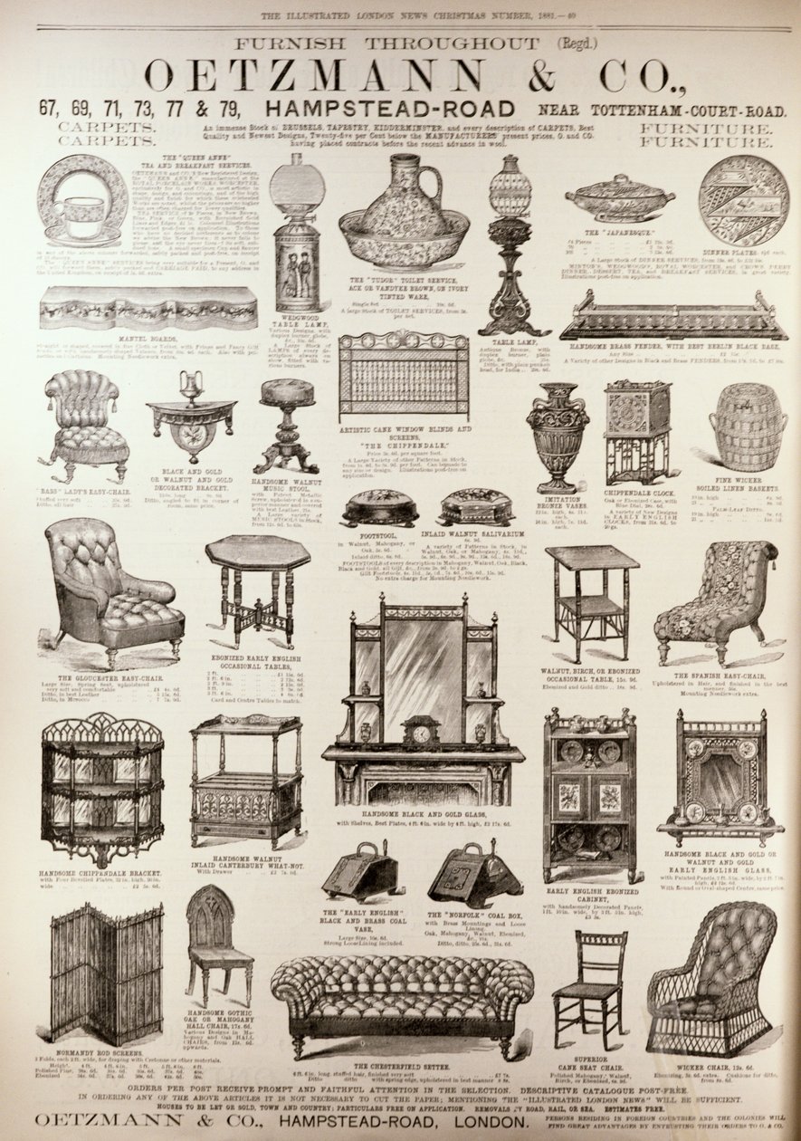 Advertentie voor Oetzmann und Co., uit 