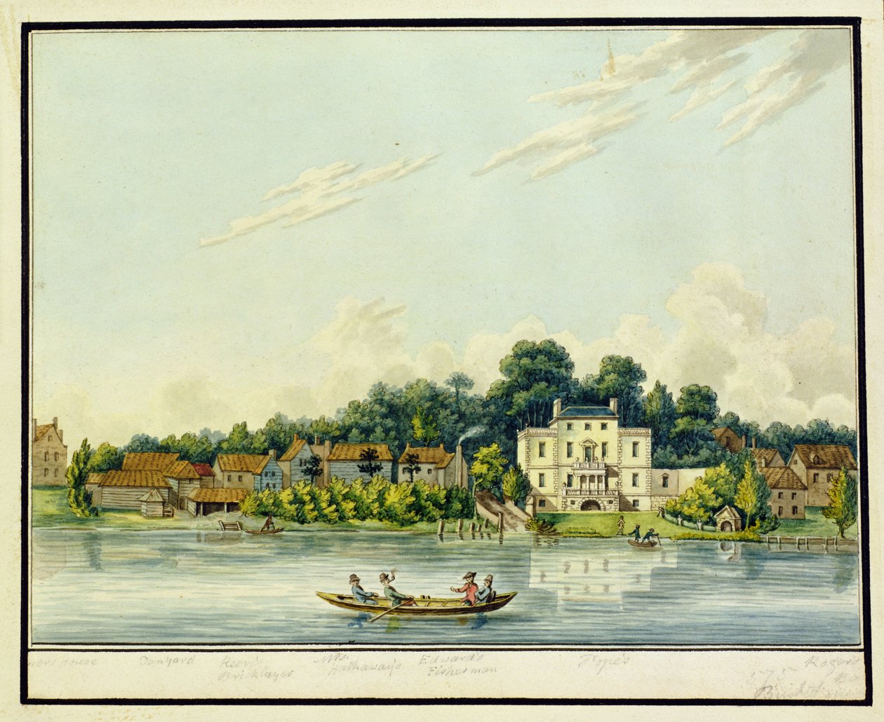 Alexander Popes Twickenham Villa, c.1800 door English School