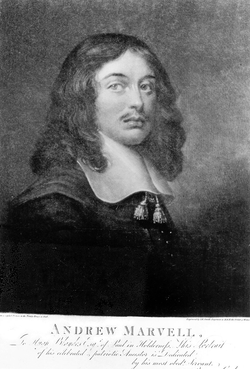 Andrew Marvell (1621-78), gegraveerd door John Raphael Smith (1752-1812) door English School