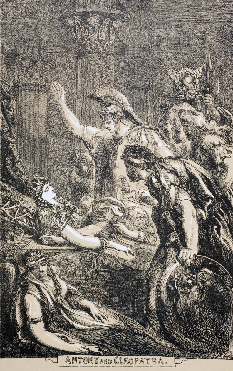 Antonius en Cleopatra, 1890 door English School