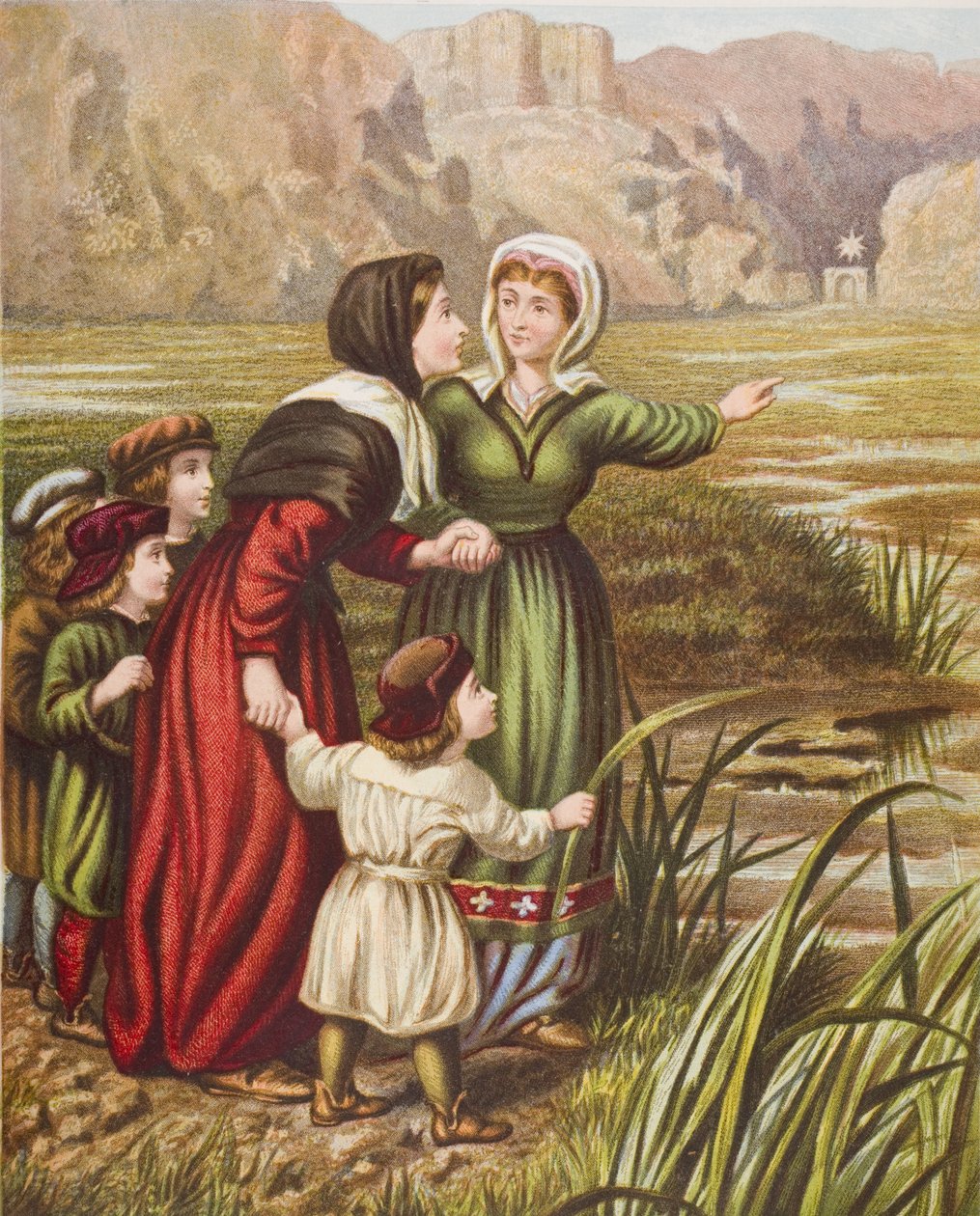 Christiana en Mercy bij het Moeras van Wanhoop, illustratie uit 