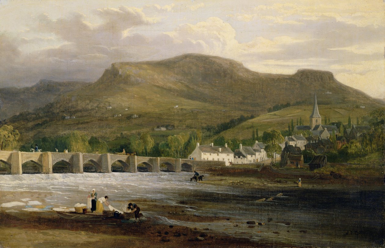 Crickhowell, Breconshire, c.1800 door English School