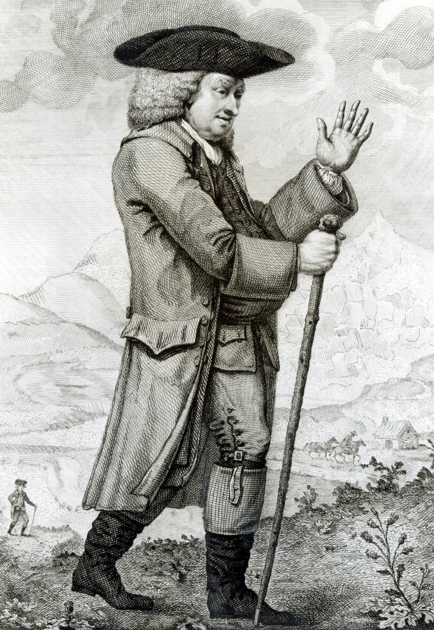 Dr. Johnson in zijn Reiskleding, 1786 door English School