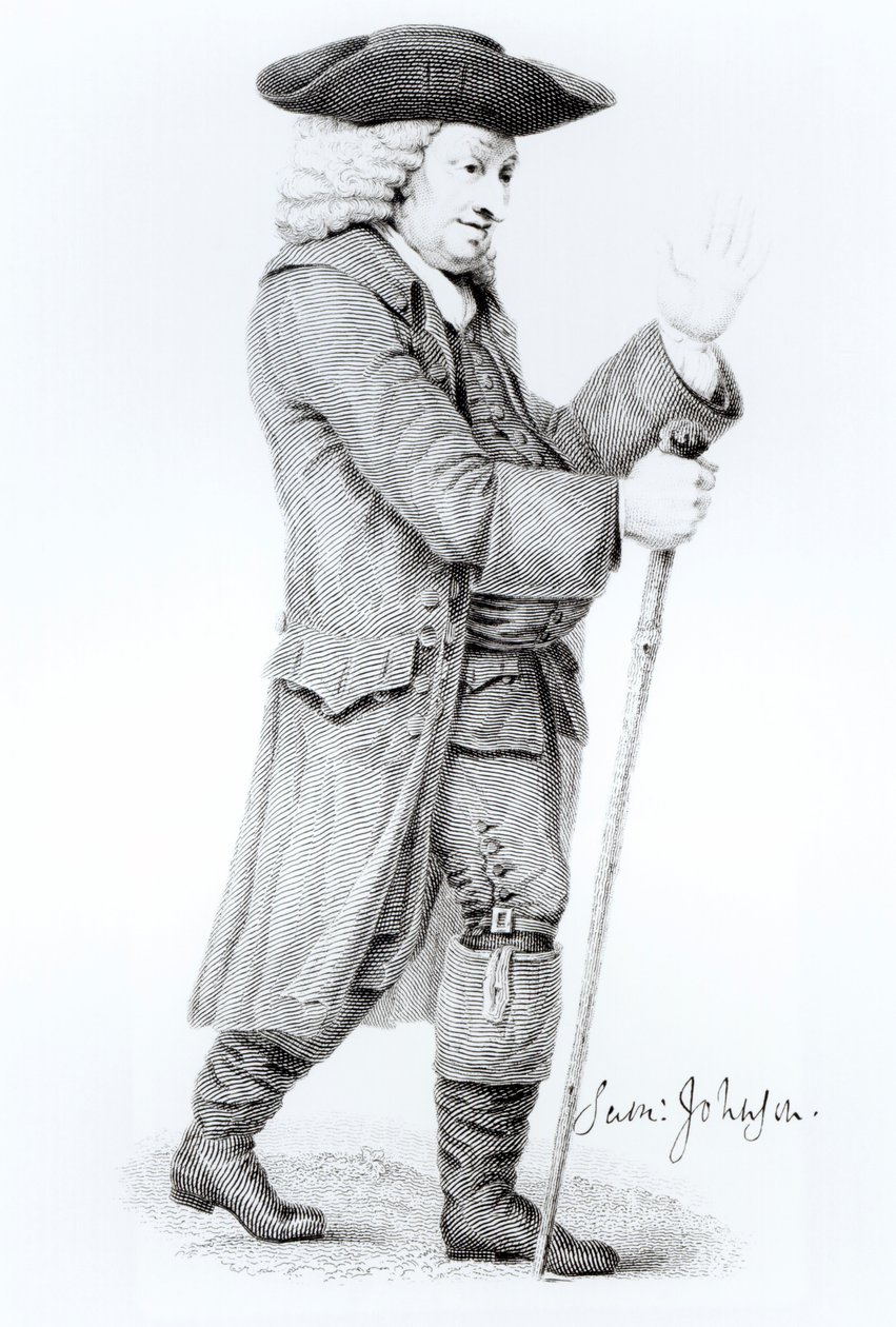 Dr. Samuel Johnson (1709-84) door English School