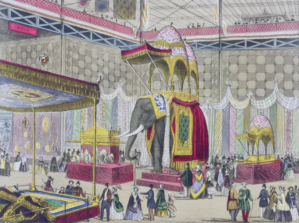 Grote Tentoonstelling, 1851: Indiase Afdeling uit Interieur van de Grote Tentoonstelling (uitgegeven door Read & Co) door English School