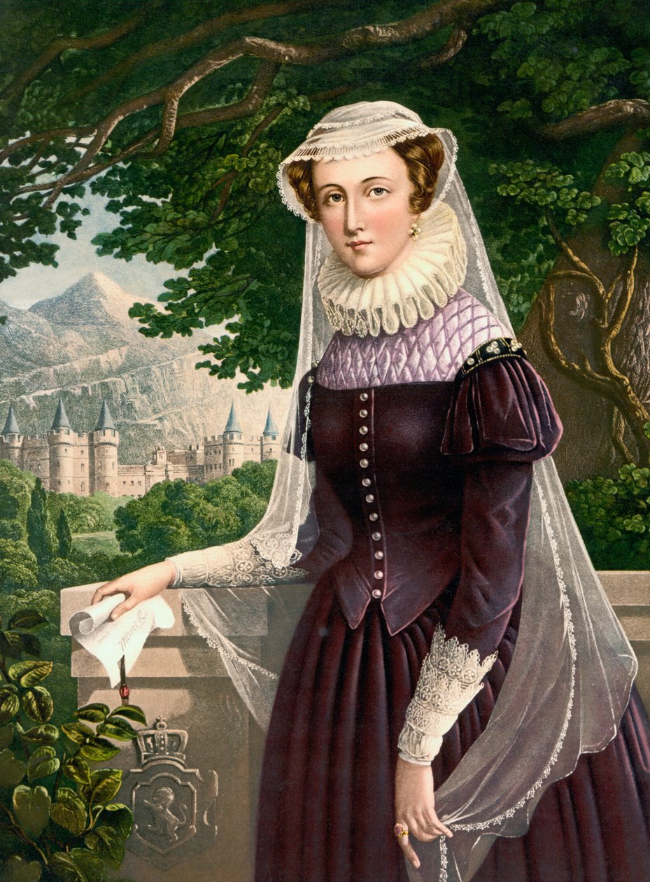 Mary Queen of Scots, naar een 19e-eeuwse prent door English School