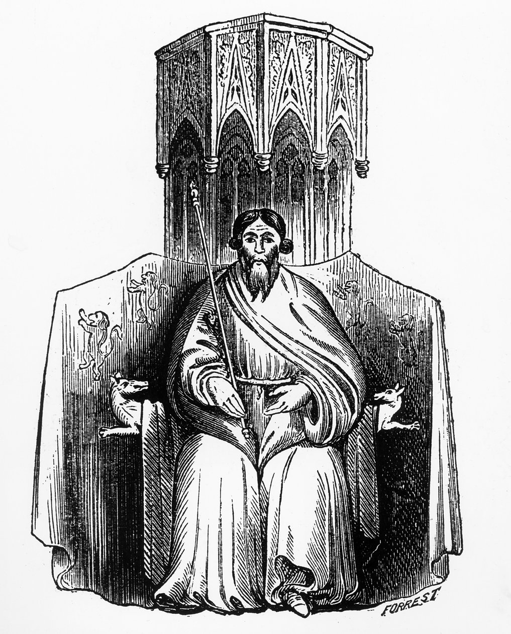 Owen Glendower (1359-1416) van zijn zegel, gegraveerd in de 