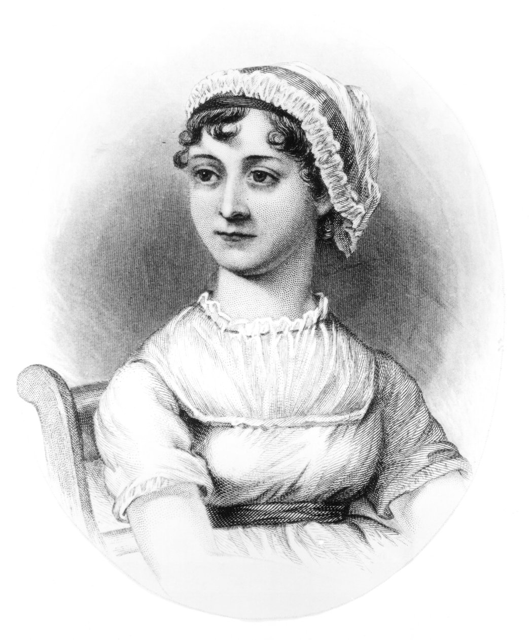 Portret van Jane Austen (1775-1817) door English School