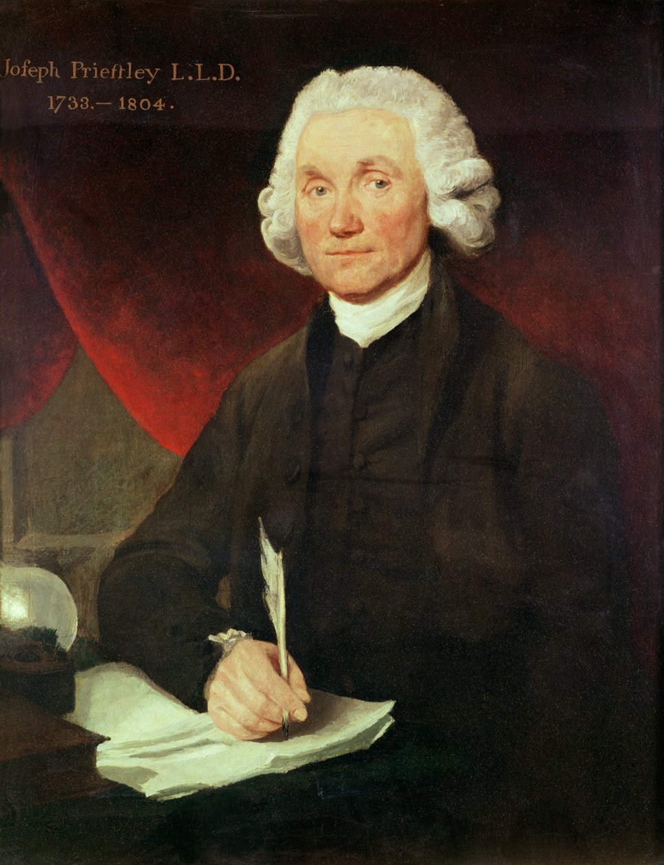 Portret van Joseph Priestley (1733-1804) door English School