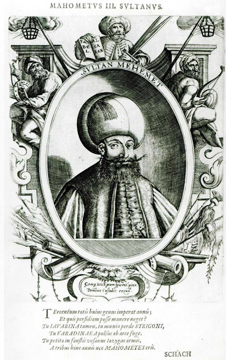Portret van Mehmet III door English School