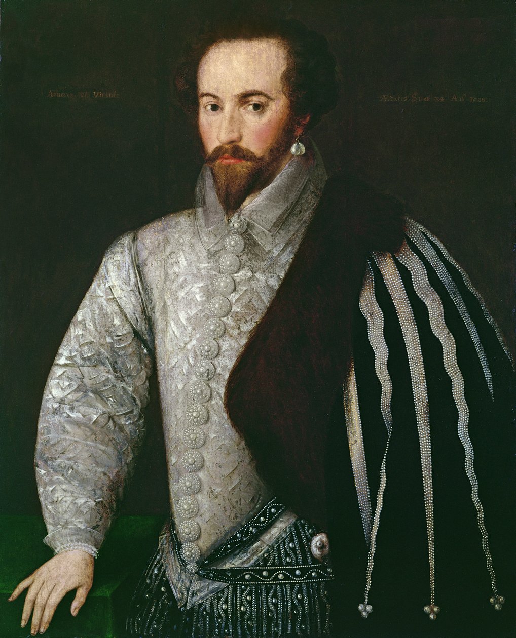 Portret van Sir Walter Raleigh (1554-1618) 1588 door English School