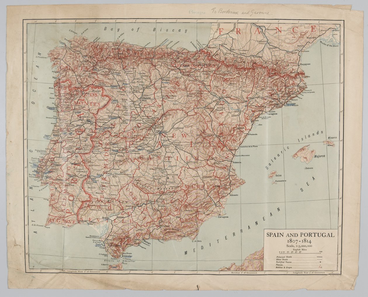 Spanje en Portugal, 1807-14 door English School