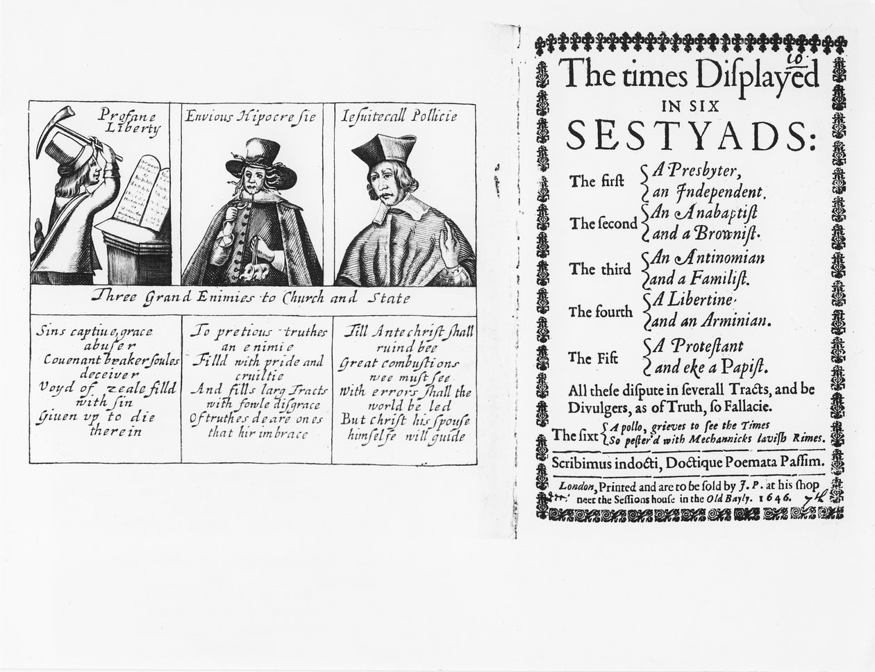 The Times Displayed in Six Sestyads, gepubliceerd in 1646 door English School