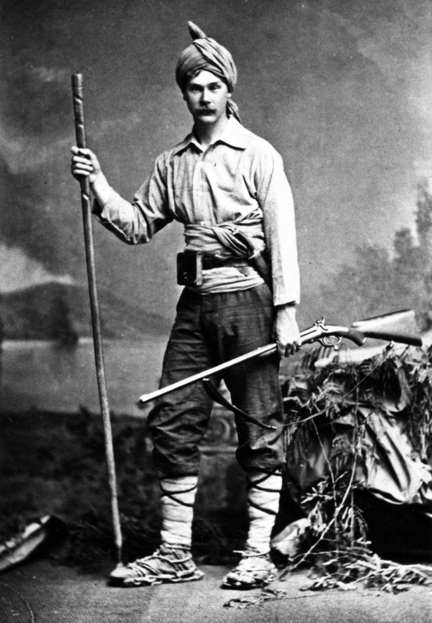 Britse jager in India, ca. 1870s door English Photographer