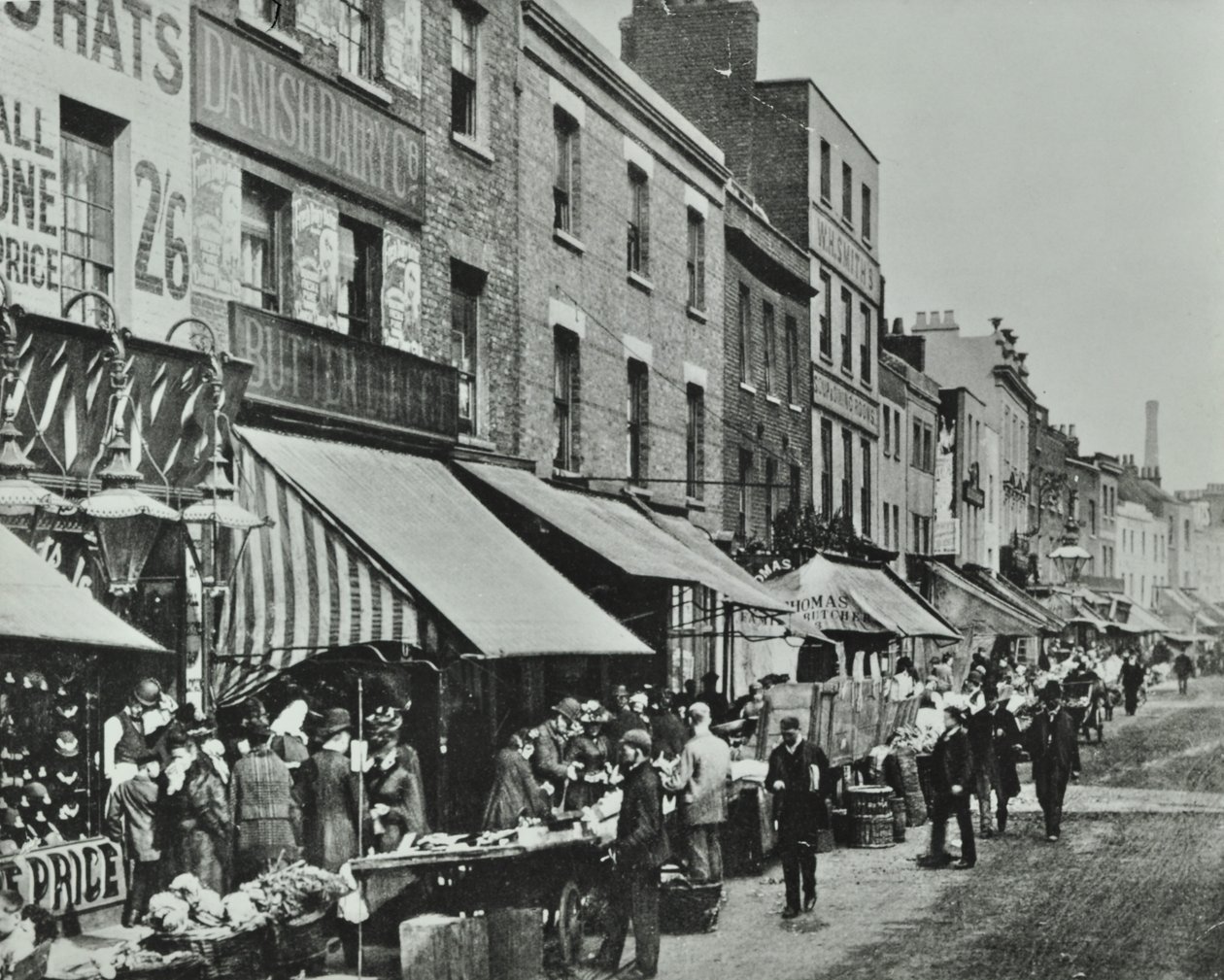Lower Marsh: kijkend naar het oosten, 1896 door English Photographer