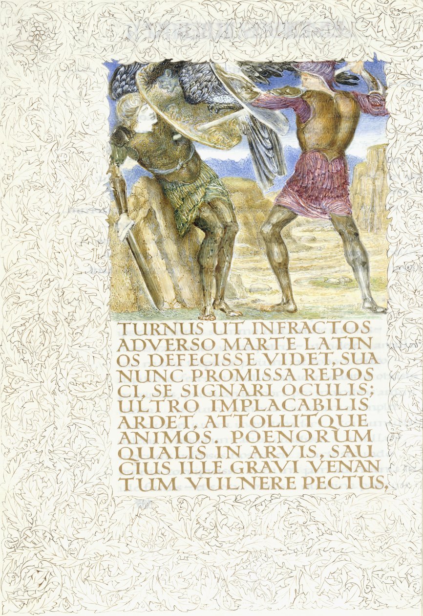 Aeneas doodt Turnus, 1874-c.1919 door English School