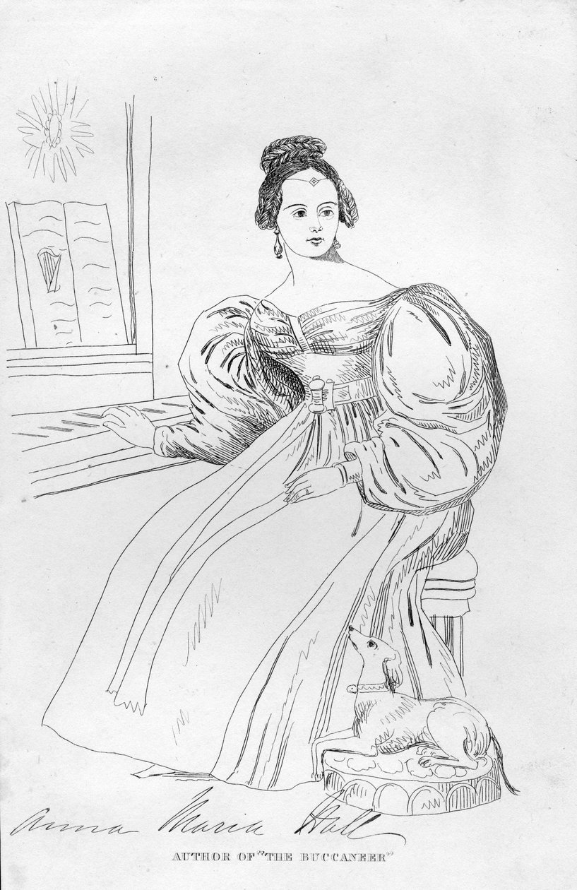 Anna Maria Hall (gravure) door English School