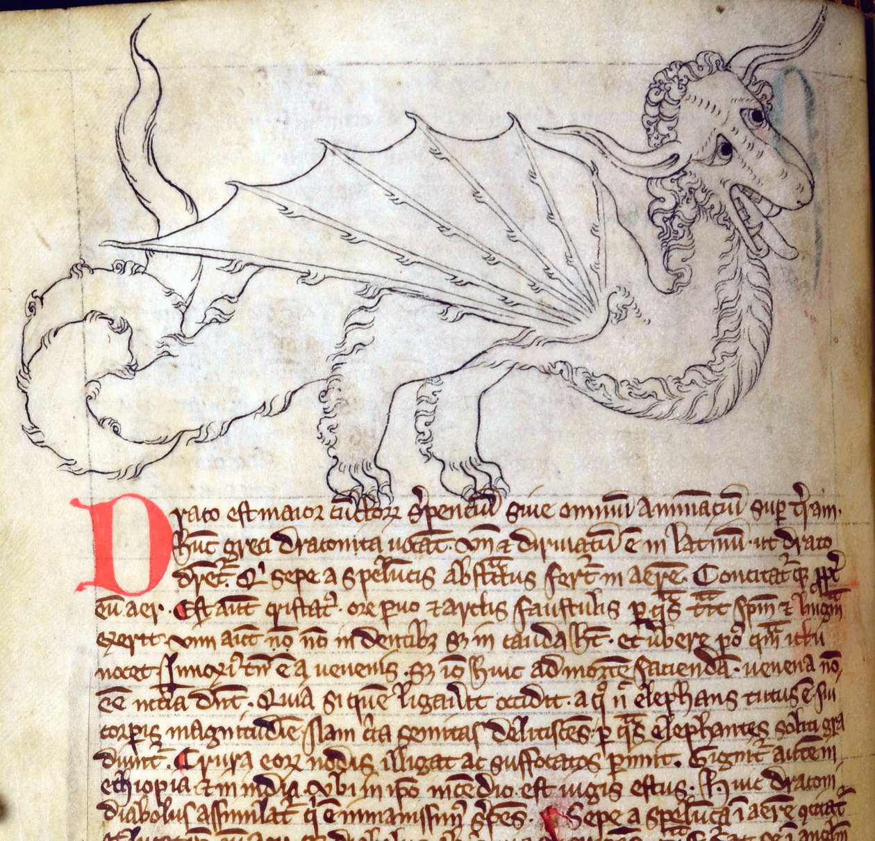 Draak, uit Bestiarium door English School