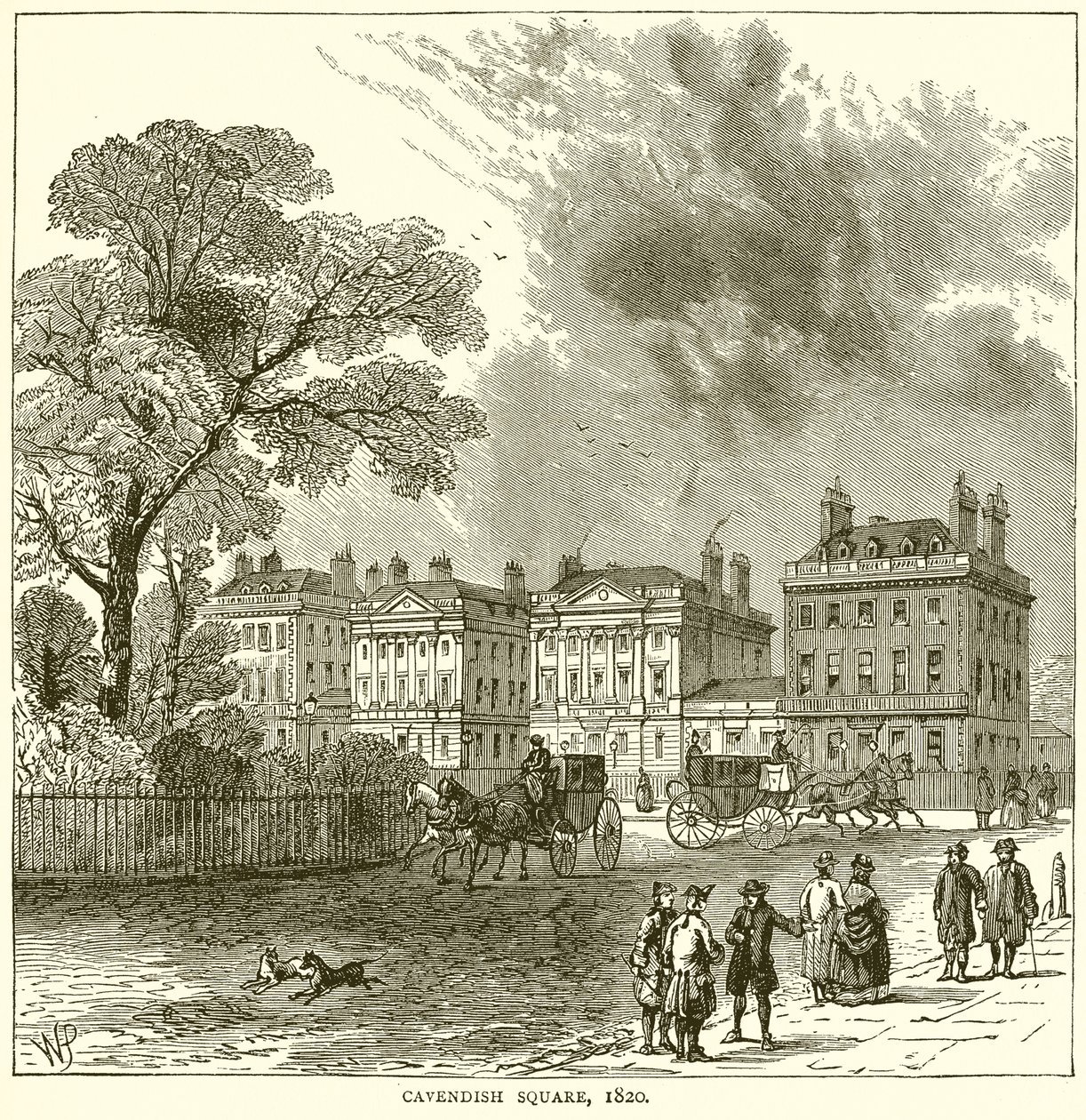 Cavendish Square, 1820 door English School