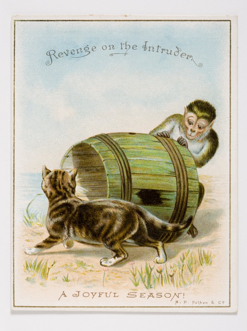Kerstkaart, ca. 1885-95 door English School