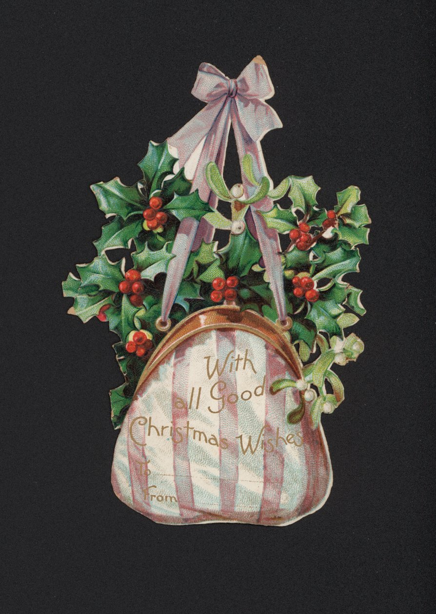 Kerstgroeten (chromolitho) door English School