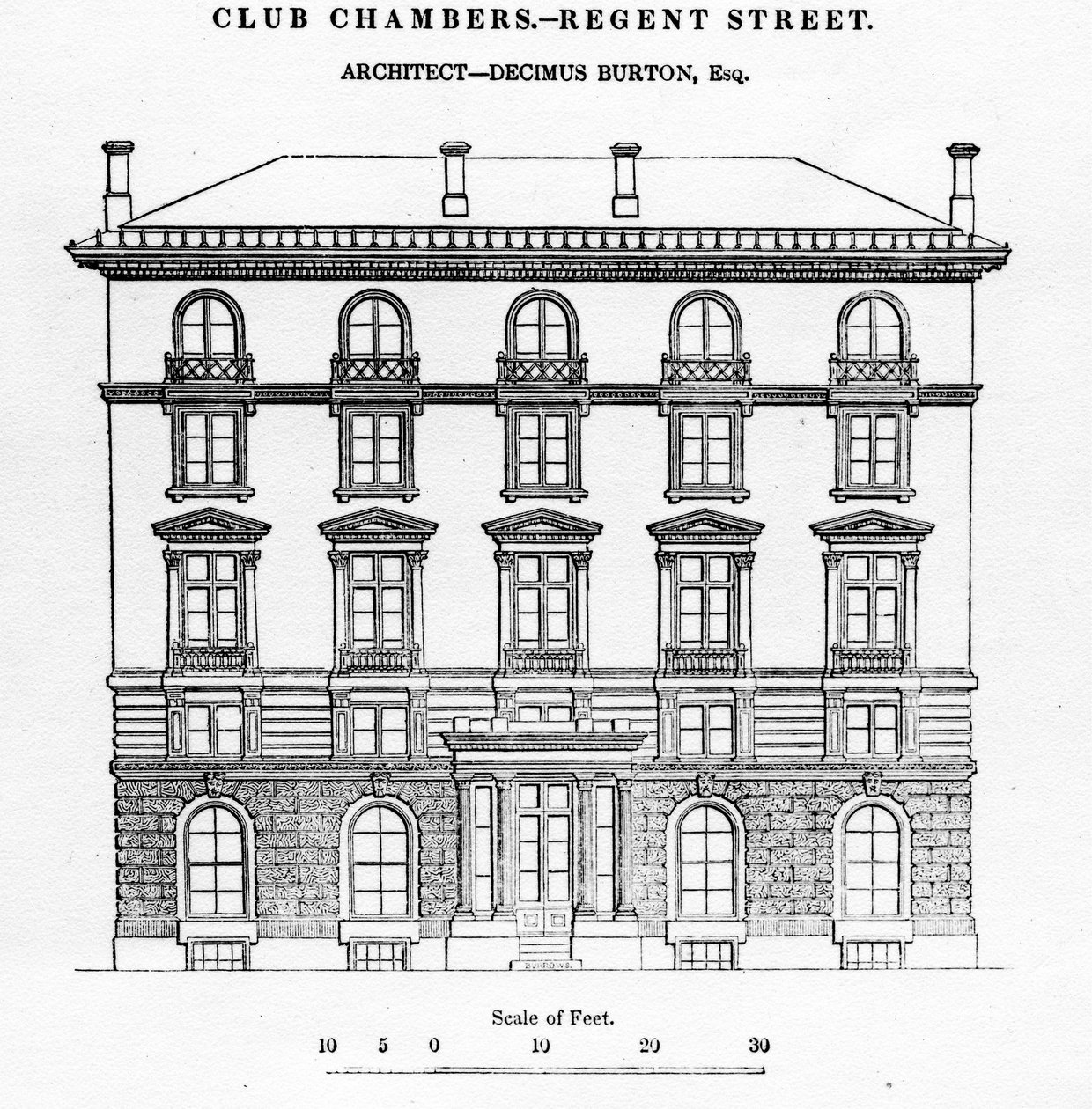 Club Chambers, Regent Street, 1839 door English School