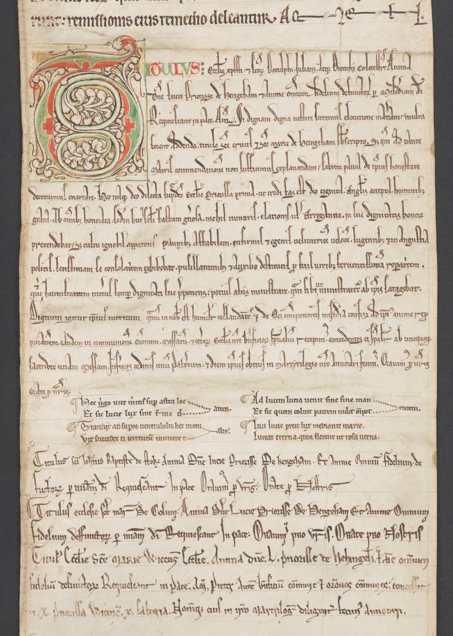 Egerton MS 2849, Membraan III, ca.1225-30 (perkament) door English School