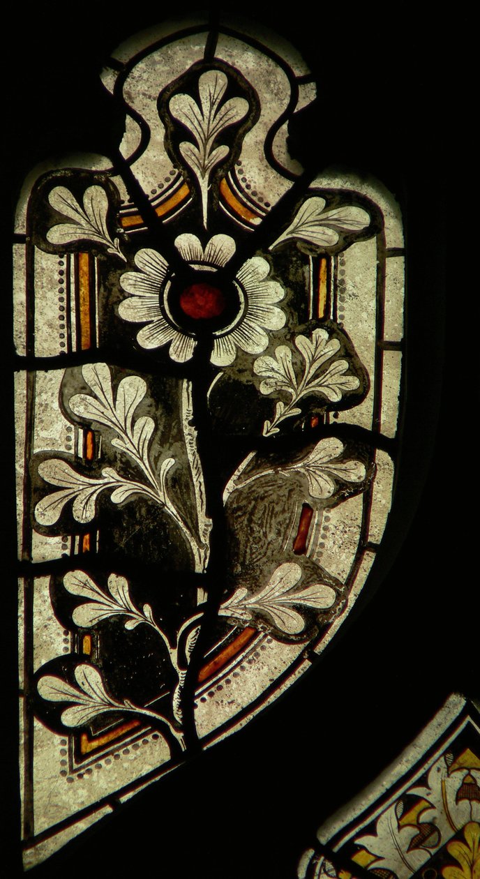 Floraal tracery licht raam door English School