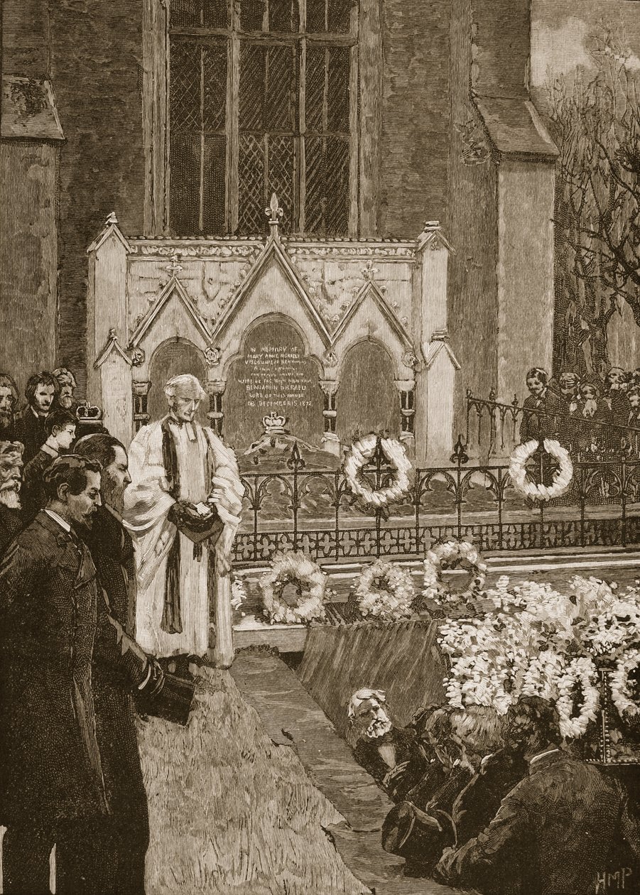Begrafenis van Lord Beaconsfield in Hughenden door English School