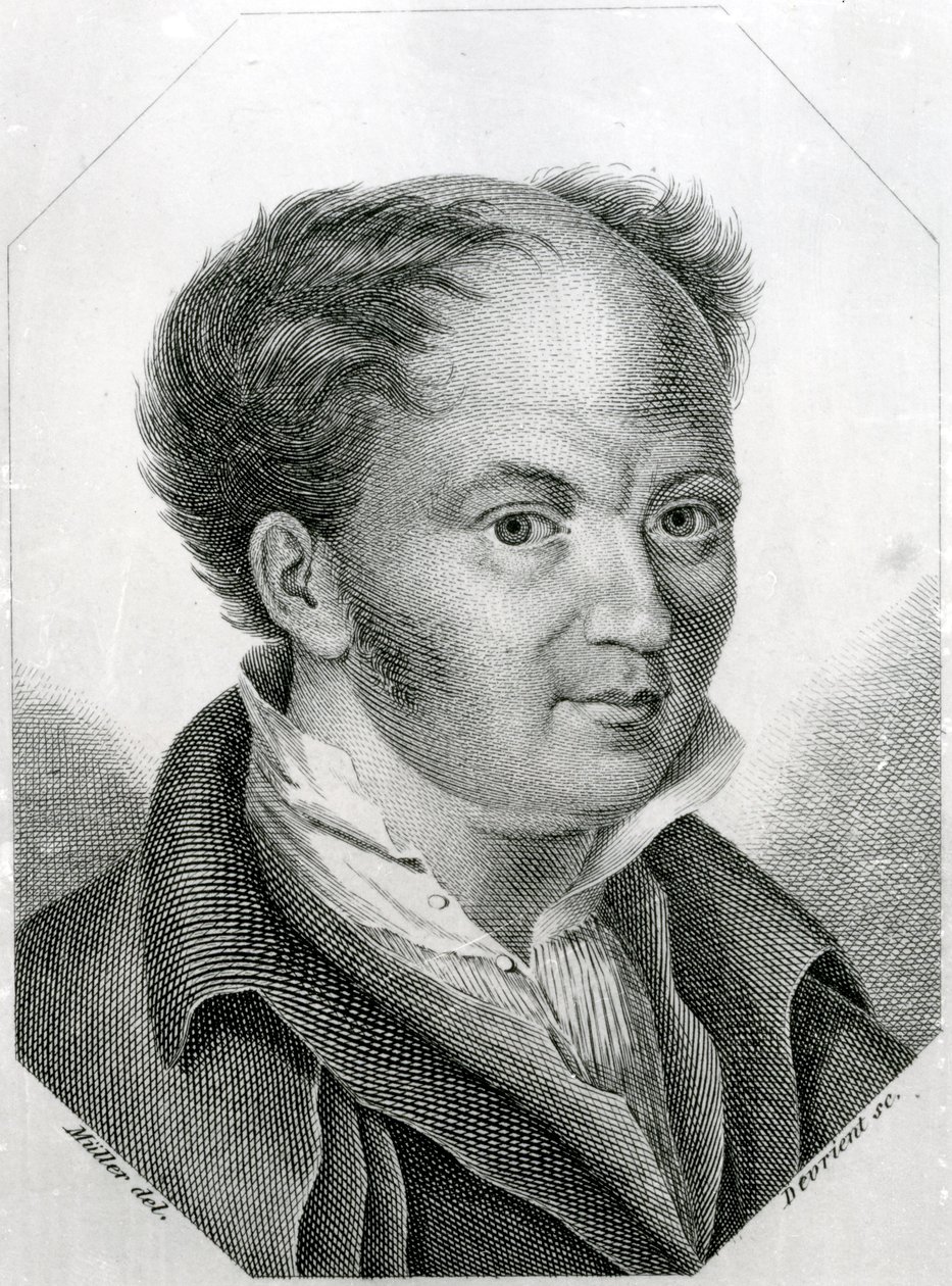 Gottfried Weber (1779-1839) (gravure) door English School