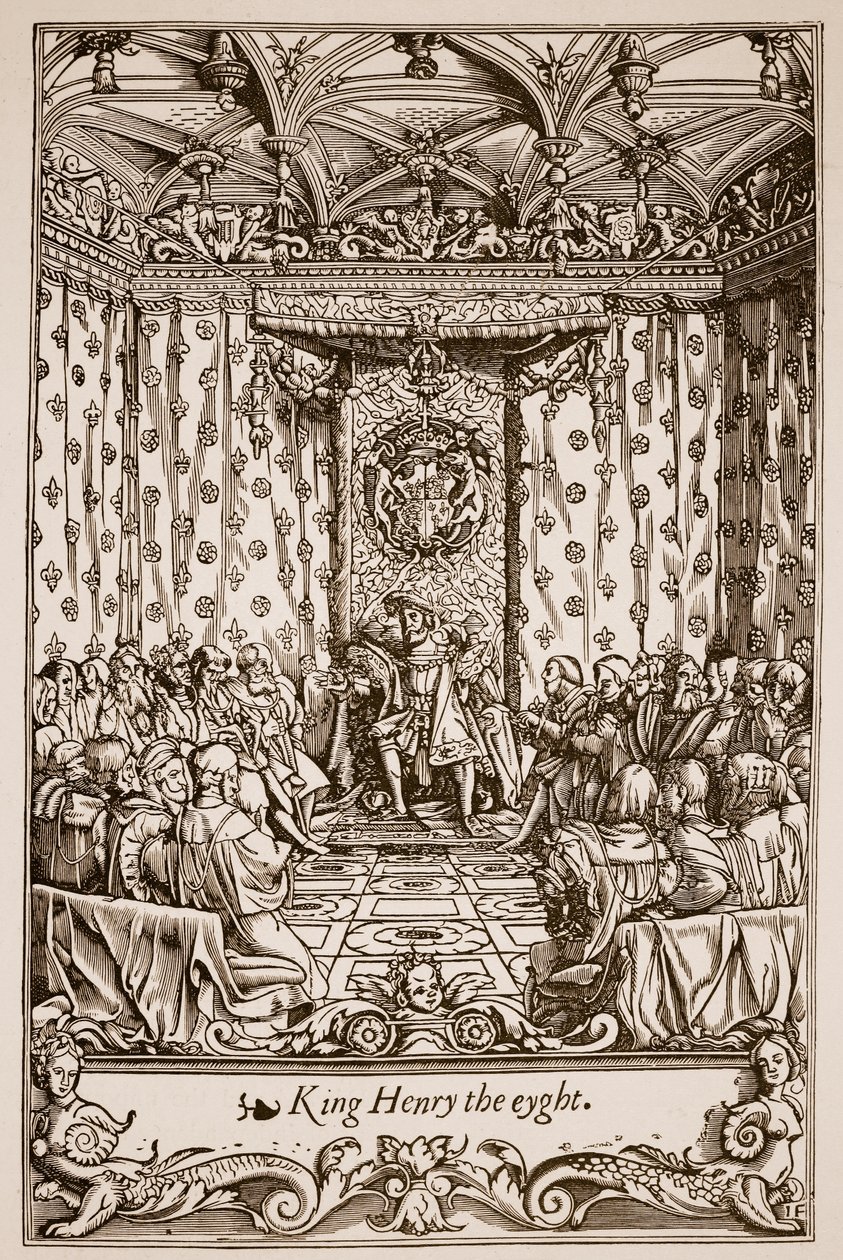 Henry VIII in het Parlement door English School