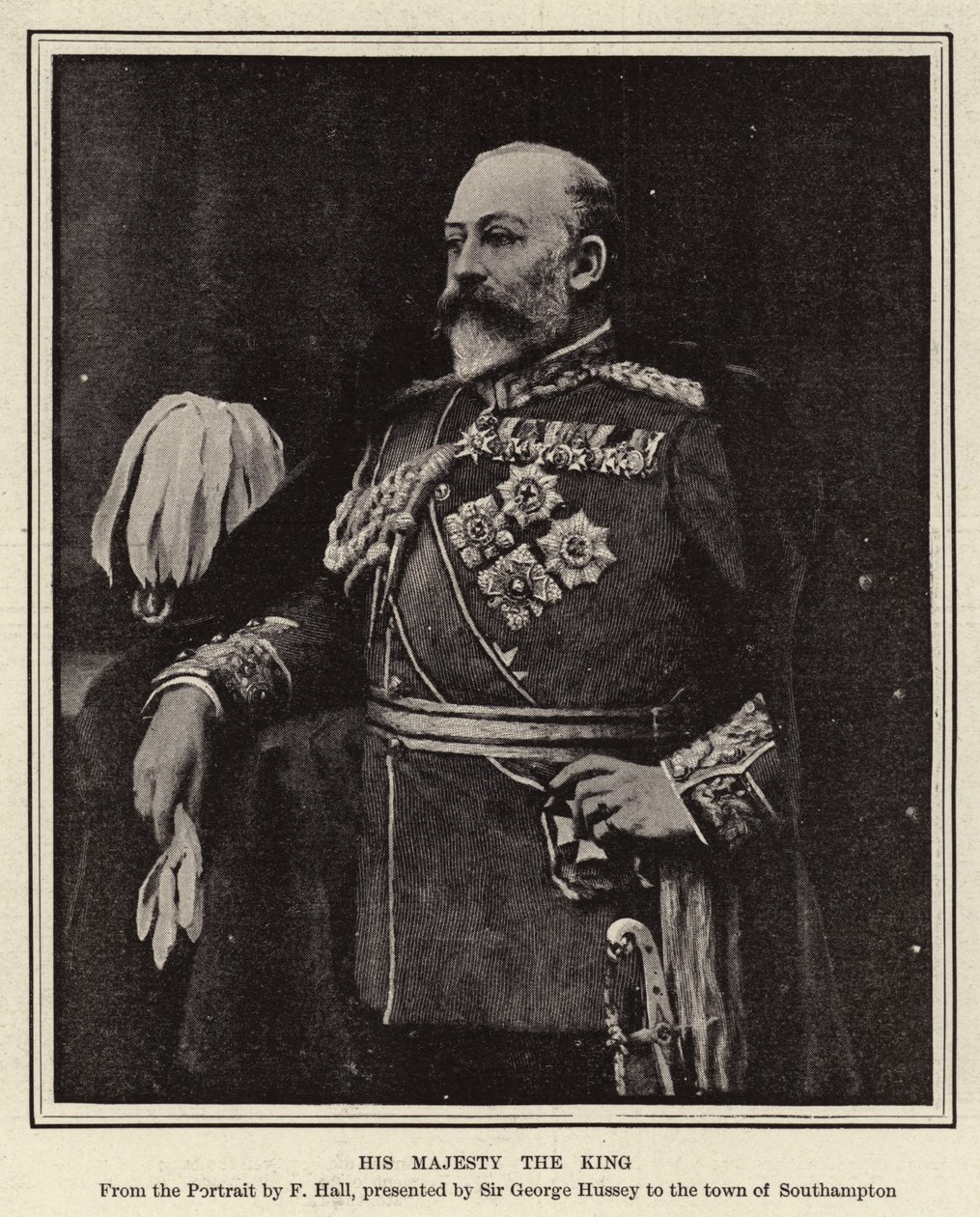 Zijne Majesteit de Koning (gravure) door English School