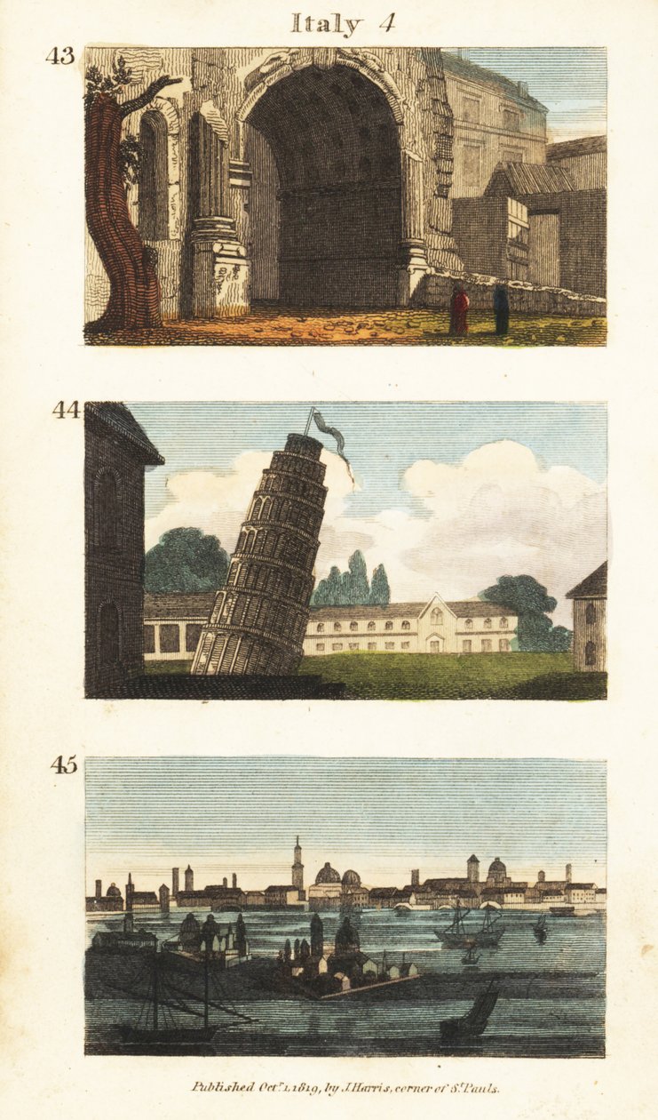 Historische uitzichten van Italië door English School