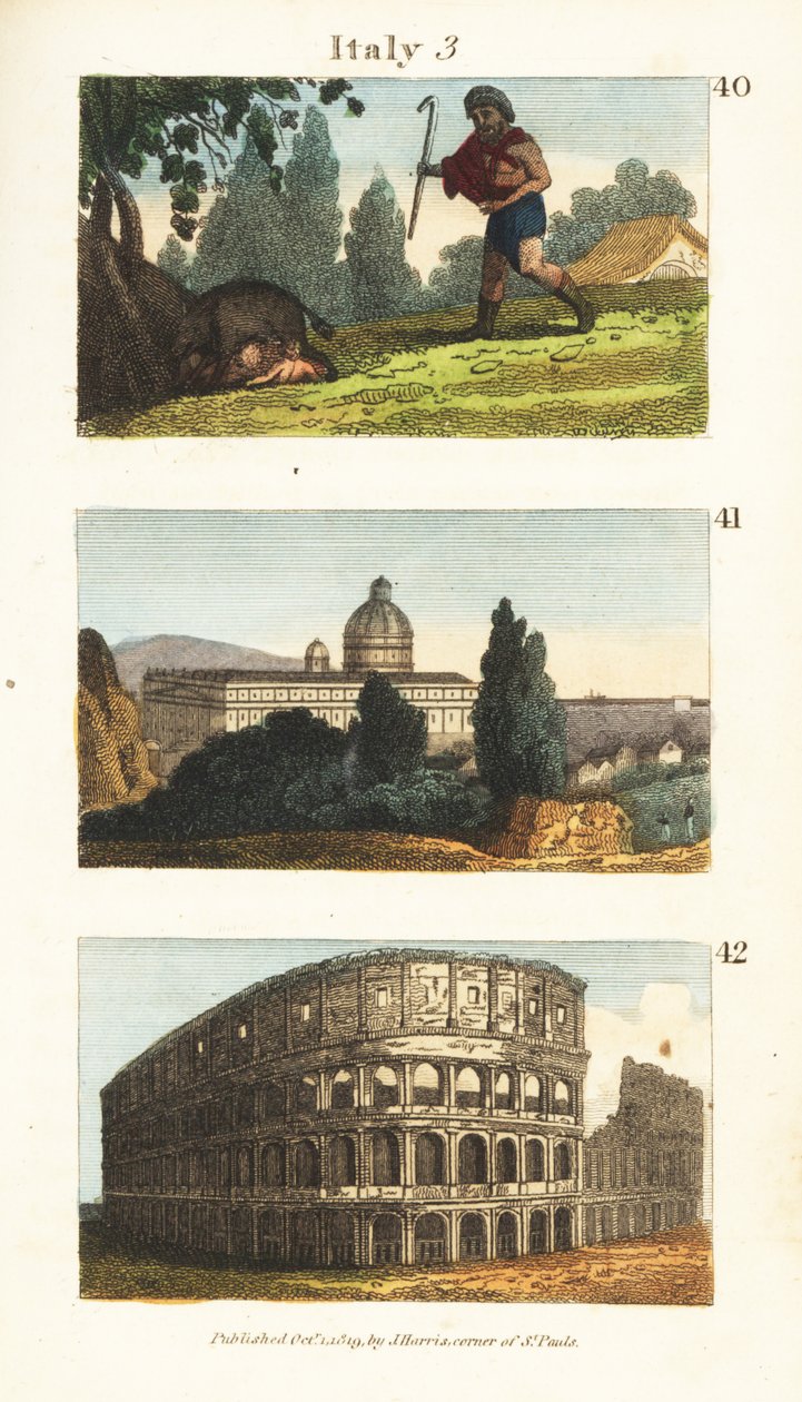 Historische uitzichten van Italië door English School