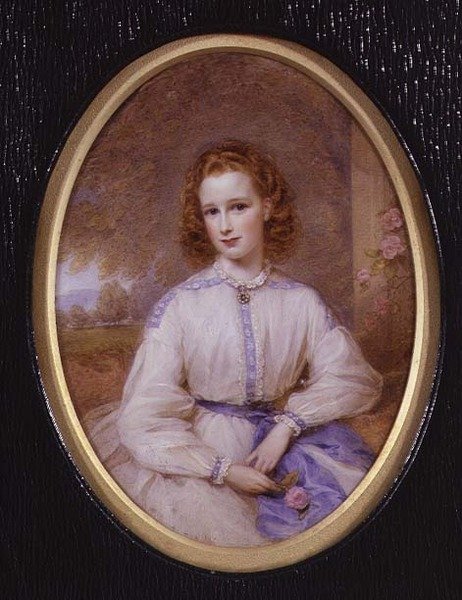 Hon. Lucy Byng (miniatuur) door English School