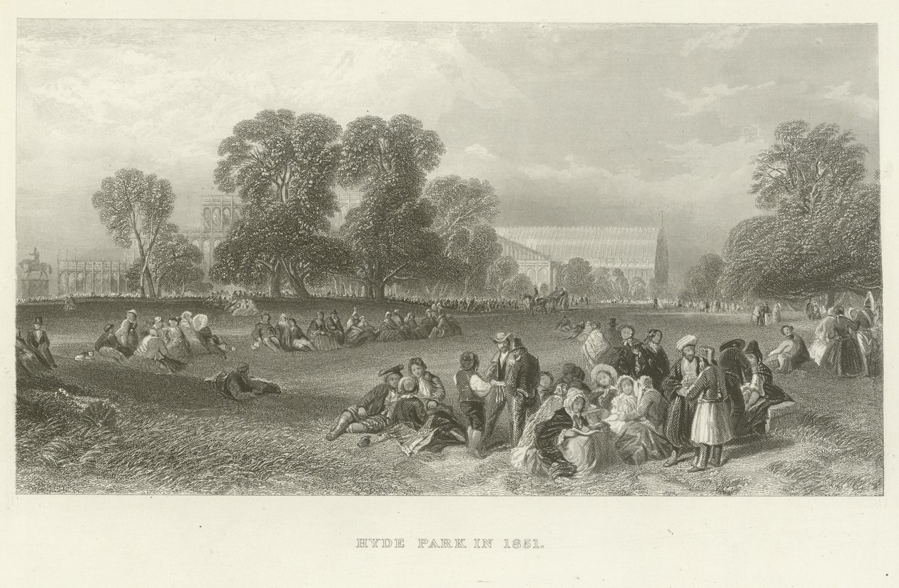 Hyde Park in 1851 door English School