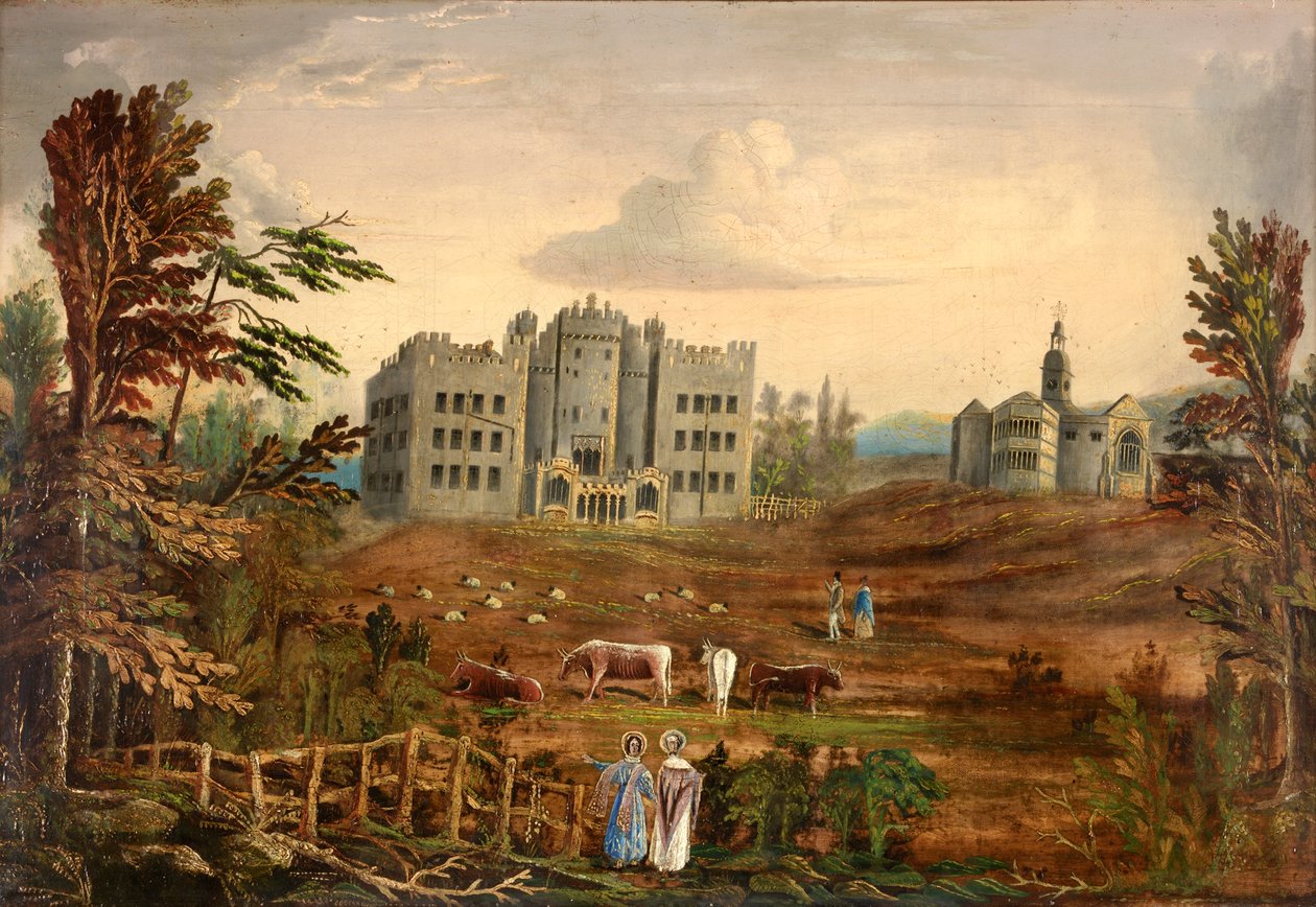 Hylton Castle, Sunderland ca. 1830 door English School