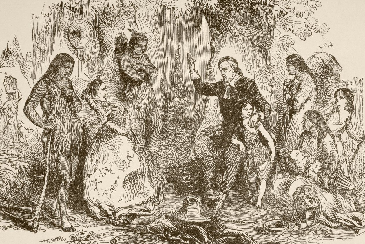 John Eliot (litho) door English School