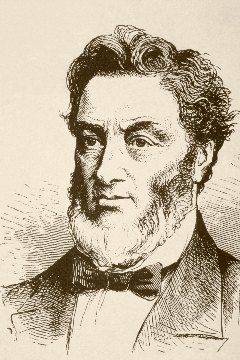 Jules Favre (litho) door English School
