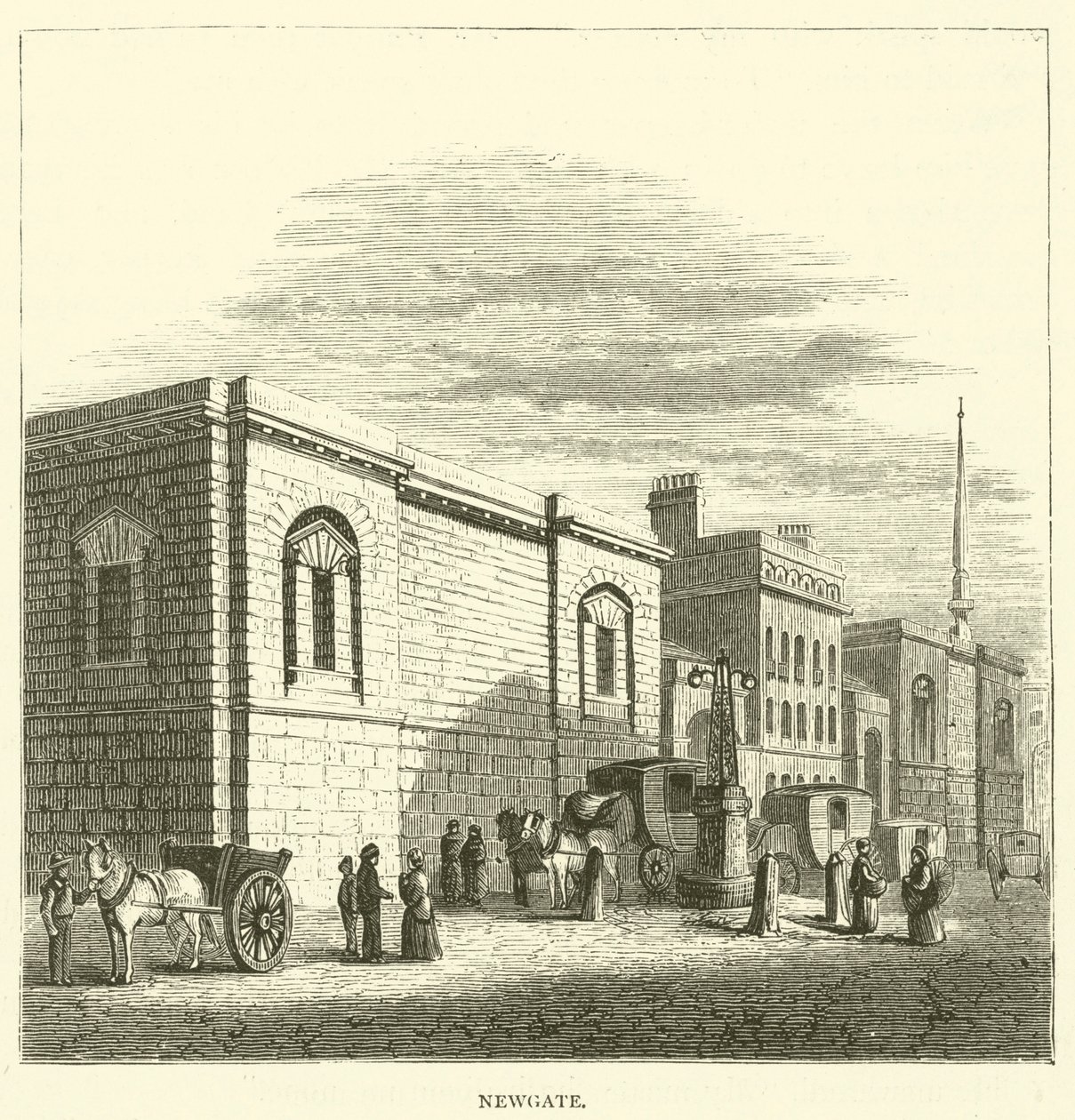 Newgate (gravure) door English School