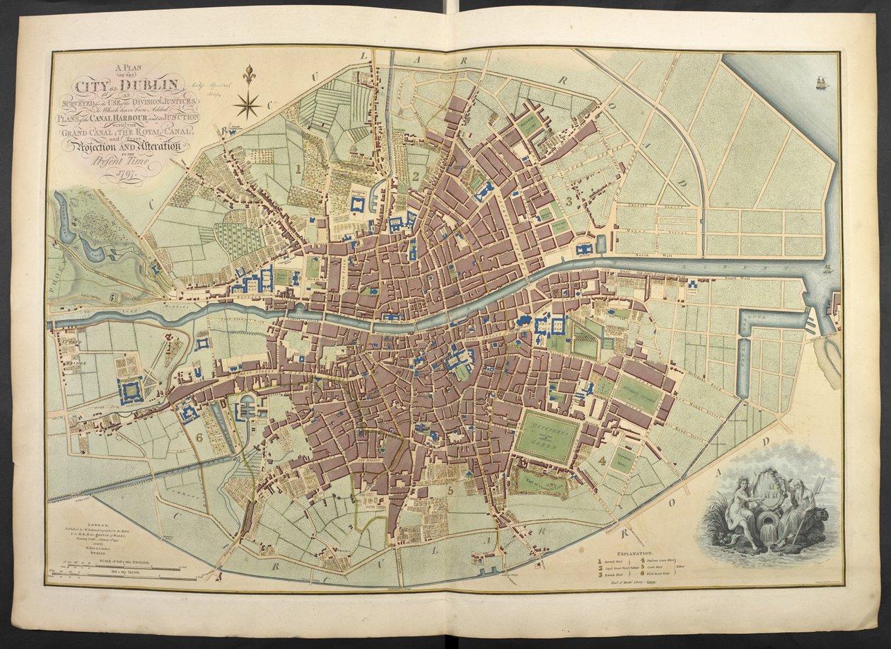 Plan van Dublin door English School